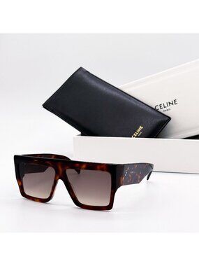 NEW CELINE SUNGLASSES CL40092I 52F HAVANA WOMEN EYEWEAR